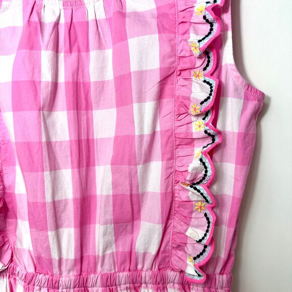 CREWCUTS Ruffle Trim Pink Gingham Party Dress NWT 16 Girls - Picture 5 of 12